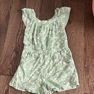 Cat & Jack Mint Floral Toddler Romper